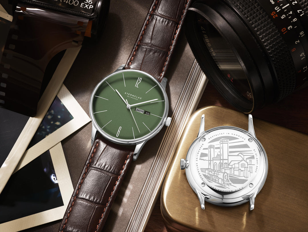 Naos türkis silber / Premium dunkelbraun - 38 mm Quarz