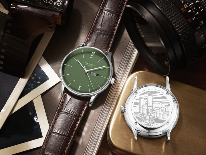 Naos türkis silber / Premium dunkelbraun - 38 mm Quarz