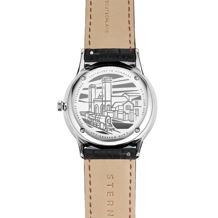 Naos türkis silber / Premium dunkelbraun - 38 mm Quarz
