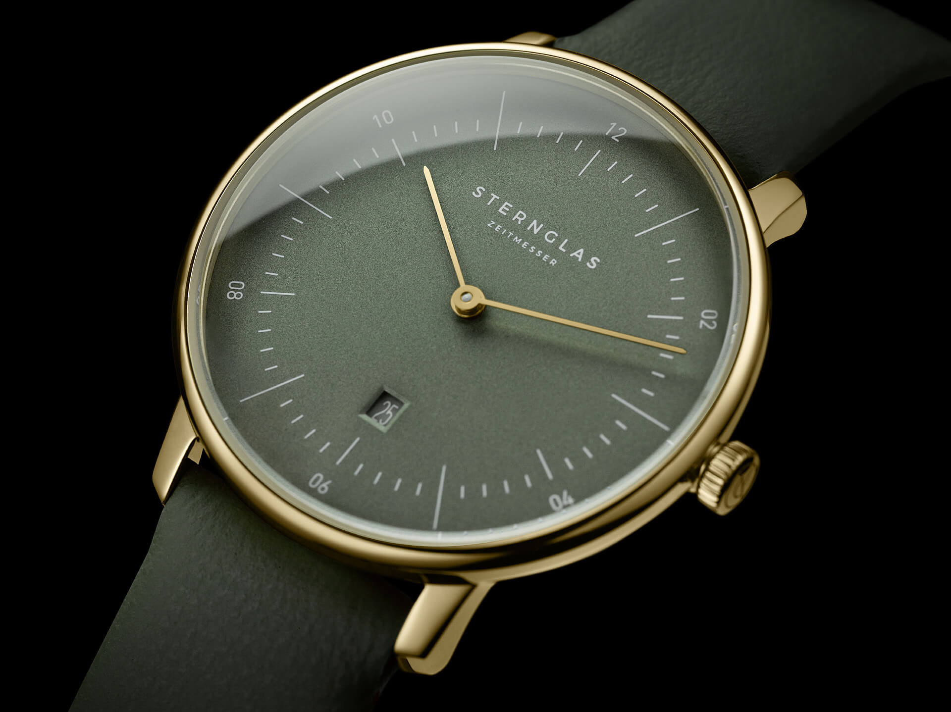 Naos XS Flora salbei / Kalbslederband salbei - 33 mm Quarz