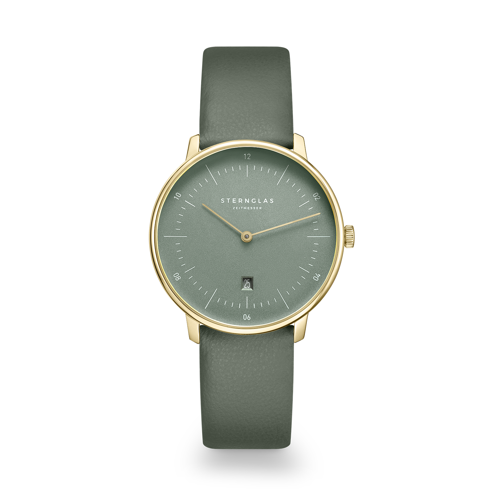 Naos XS Flora salbei / Kalbslederband salbei - 33 mm Quarz