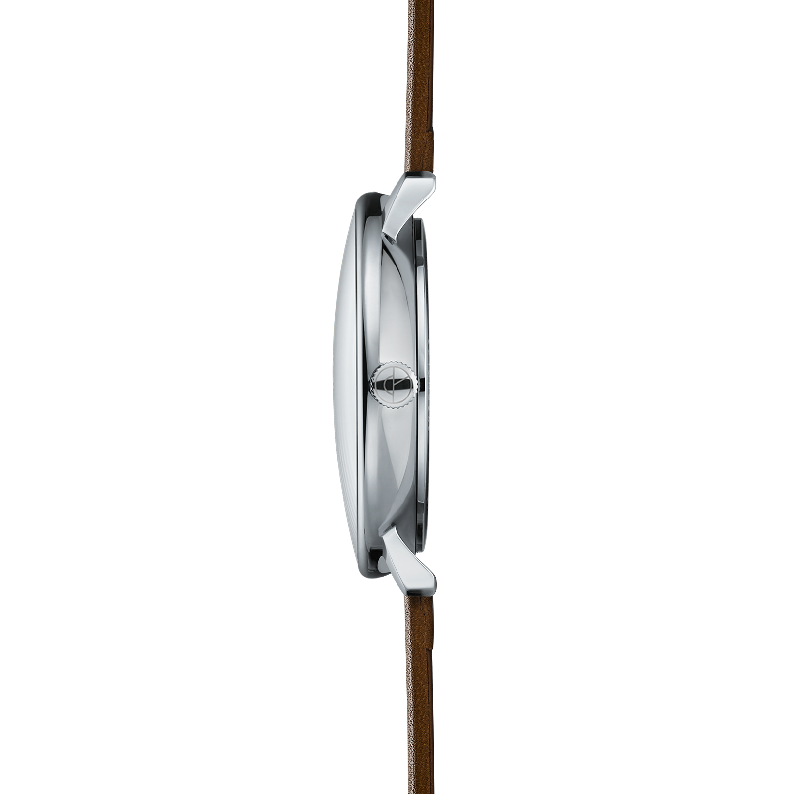 Naos XL weiss silber / Premium dunkelbraun - 42 mm Quarz