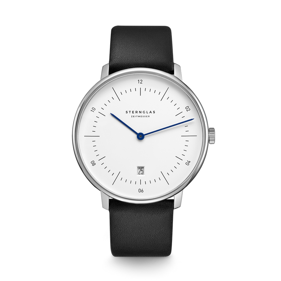 Naos XL weiss silber / Premium schwarz - 42 mm Quarz