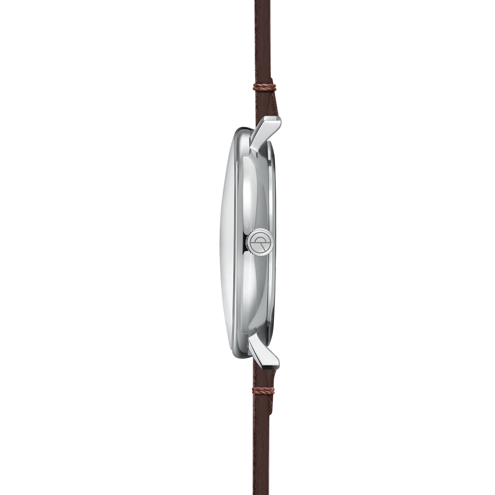 Hamburg silber/ mattiert silber / Vintage Mokka - 42 mm Quarz