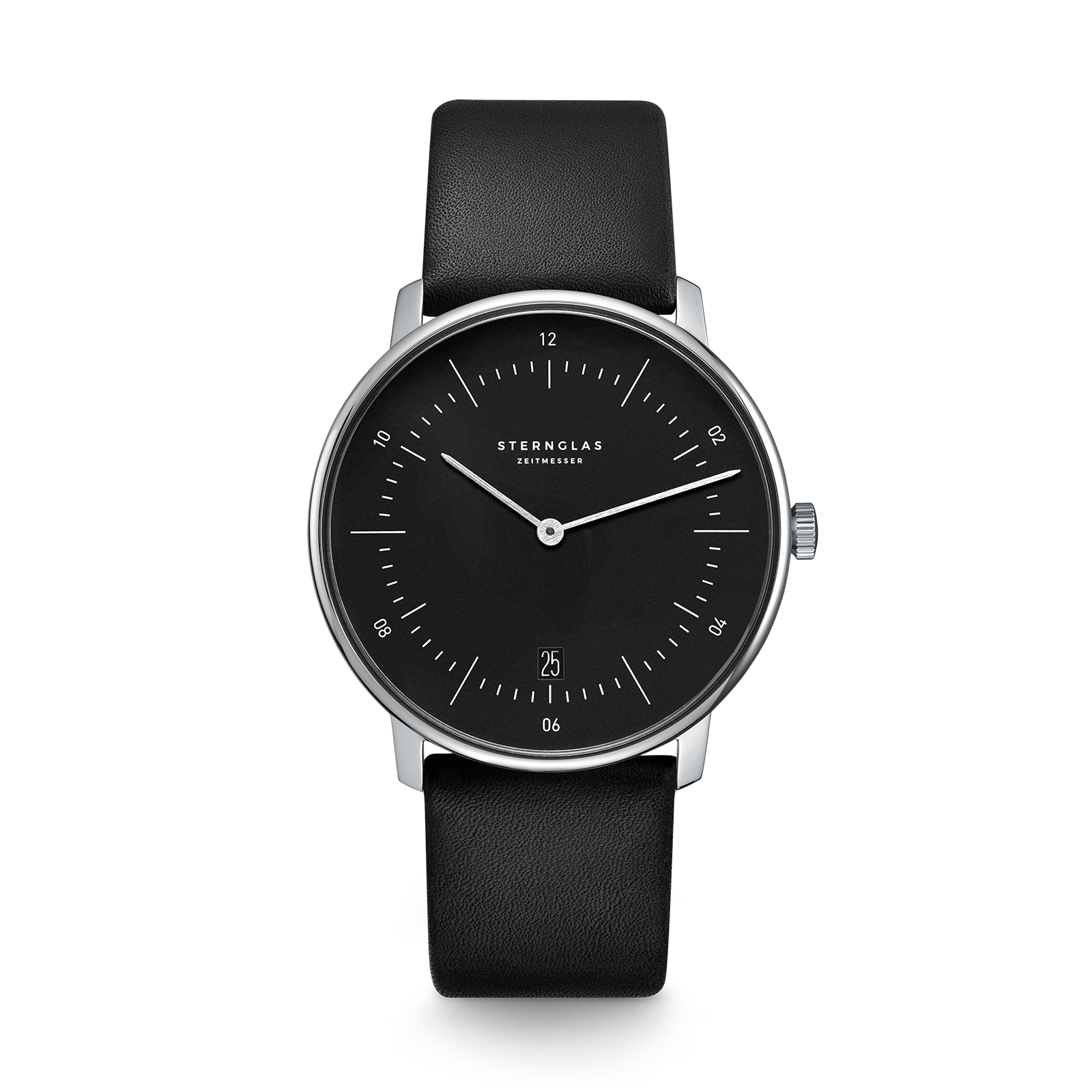Naos schwarz silber / Premium schwarz - 38 mm Quarz