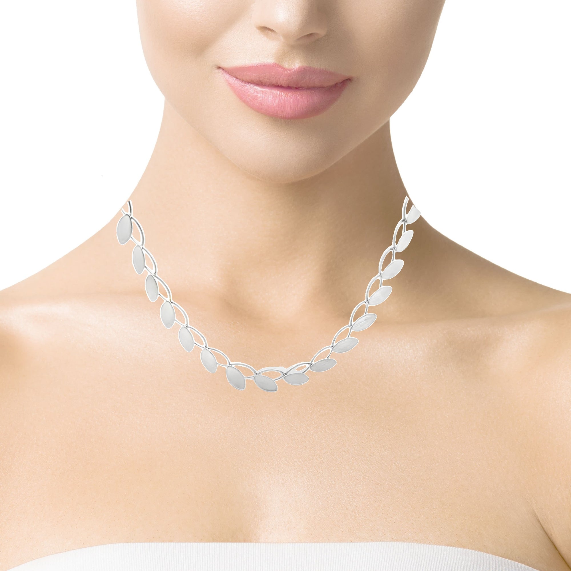 Collier Silber, matt