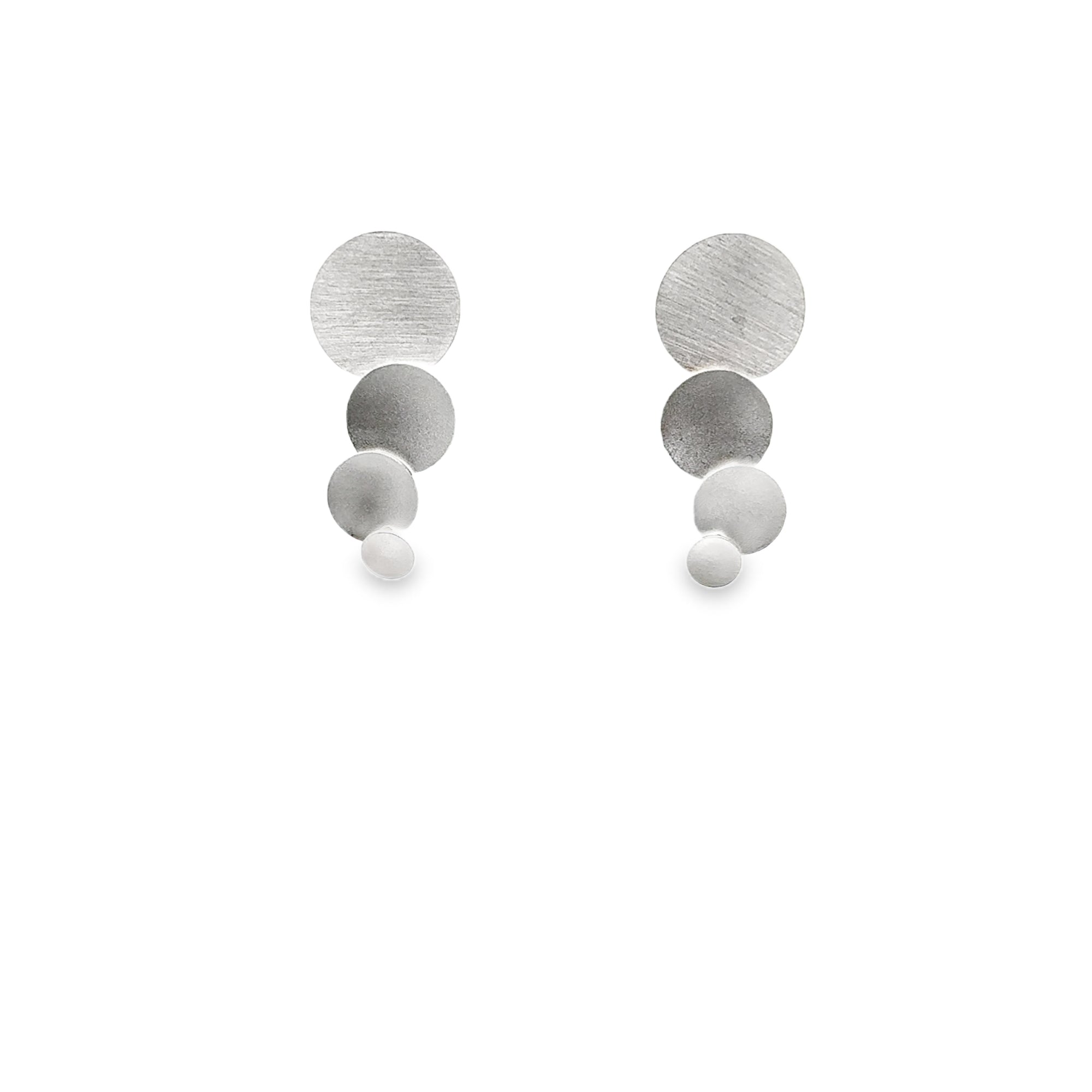 Silber Ohrstecker, matt
