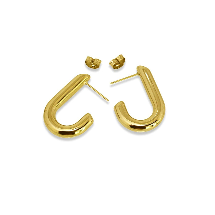 EARRING HOLLOW 29*20MM J SHAPE