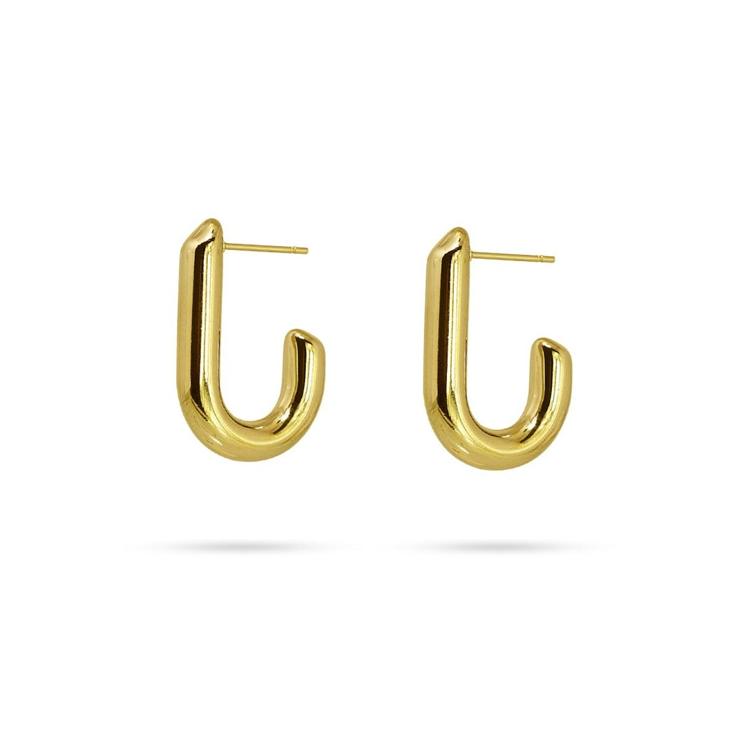 EARRING HOLLOW 29*20MM J SHAPE