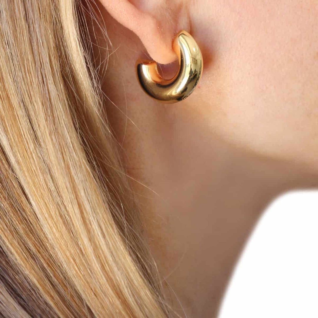 HOLLOW HOOP EARRING 23MM MODEL 2