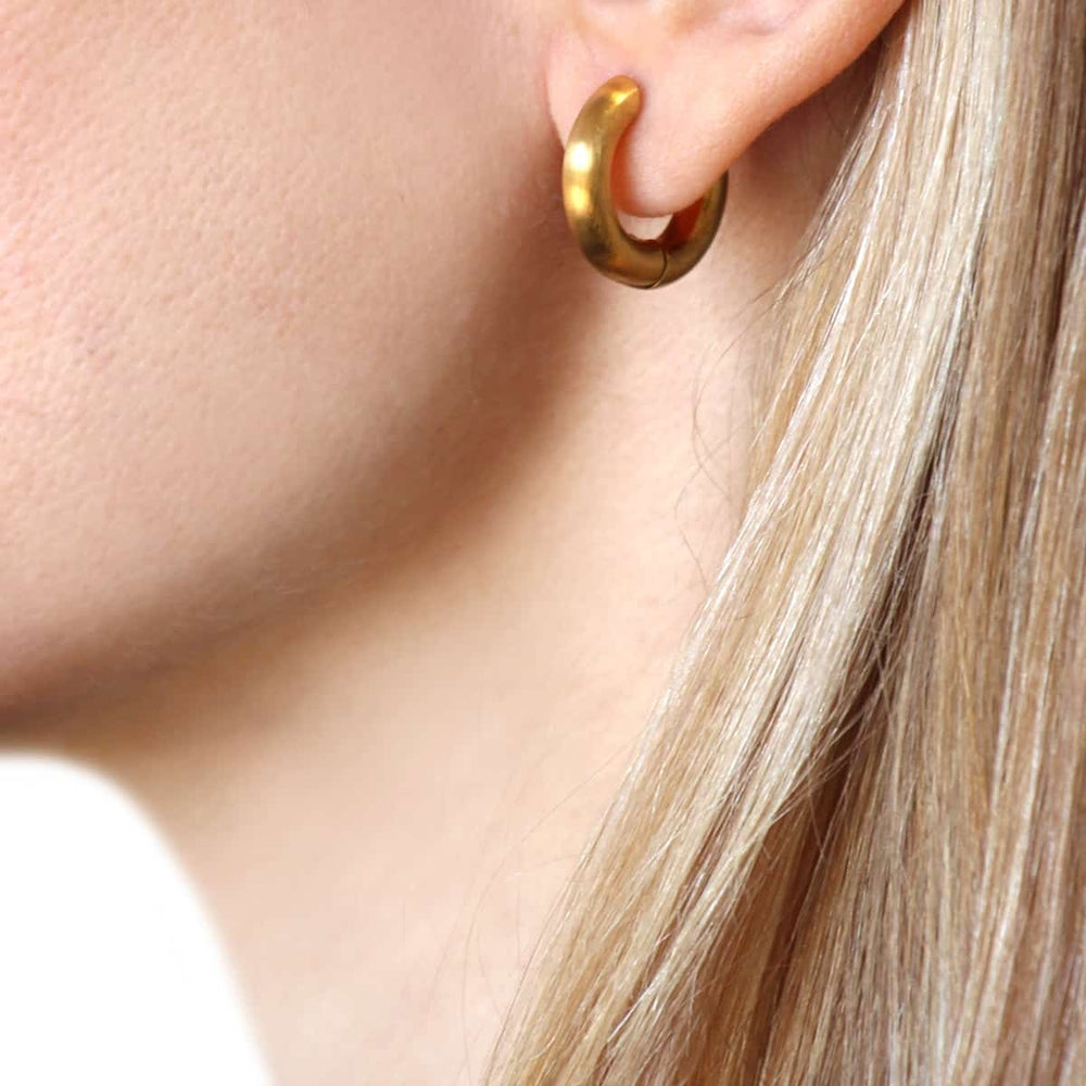 EARRING BASIC AROS ROUND 4X10MM MATTE