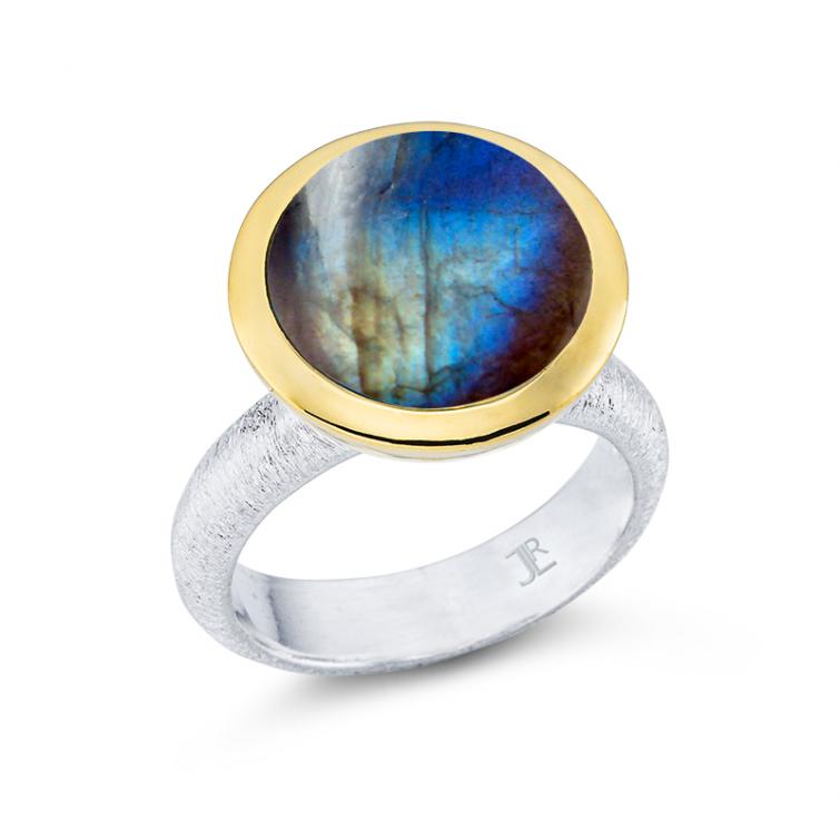 Ring Silber und Labradorit Gr. 58