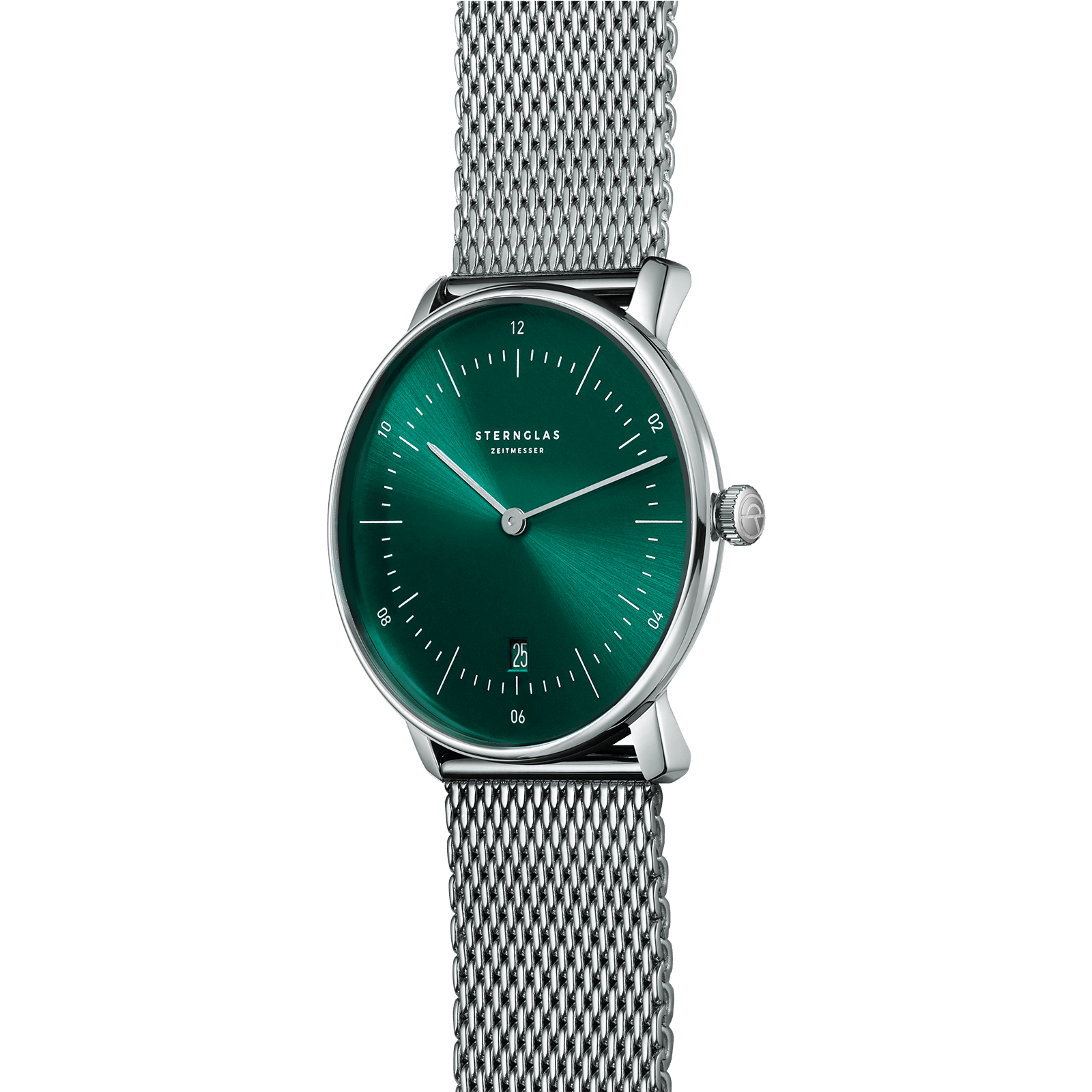 Naos grün silber / Milanaise - 38 mm Quarz