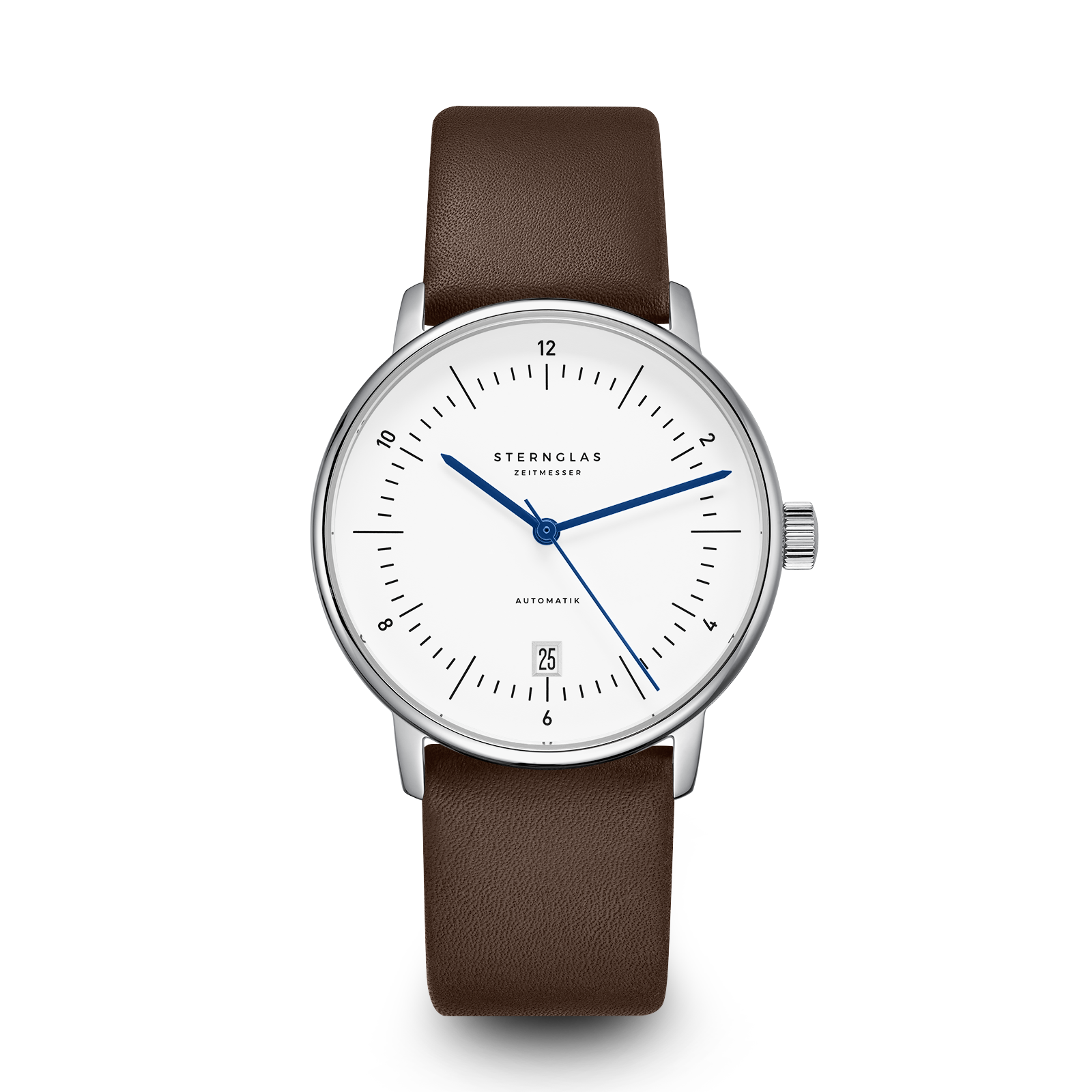 Naos Automatik weiss silber / premium dunkelbraun