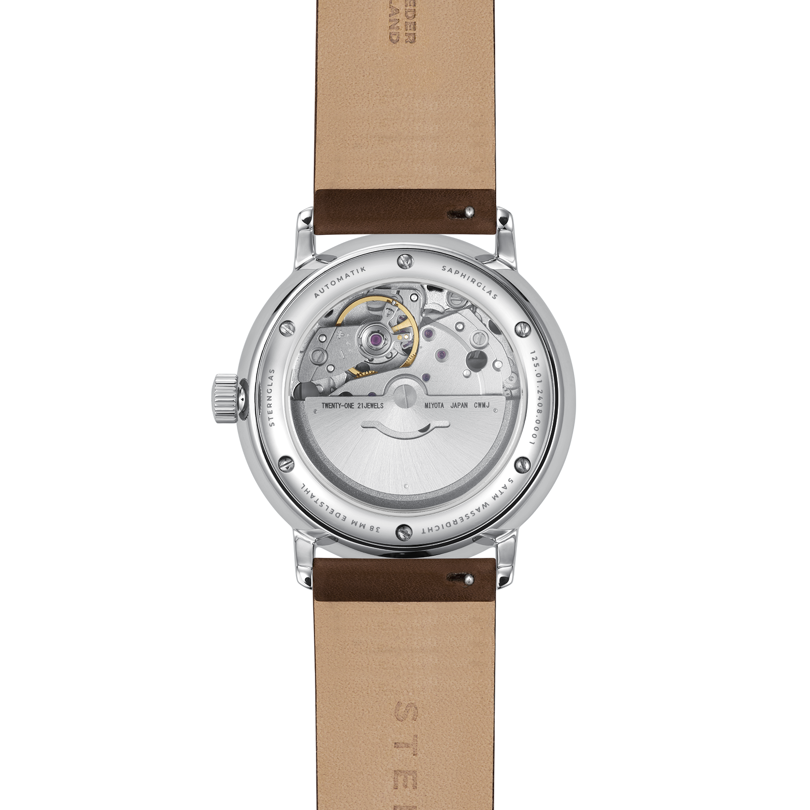 Naos Automatik weiss silber / premium dunkelbraun