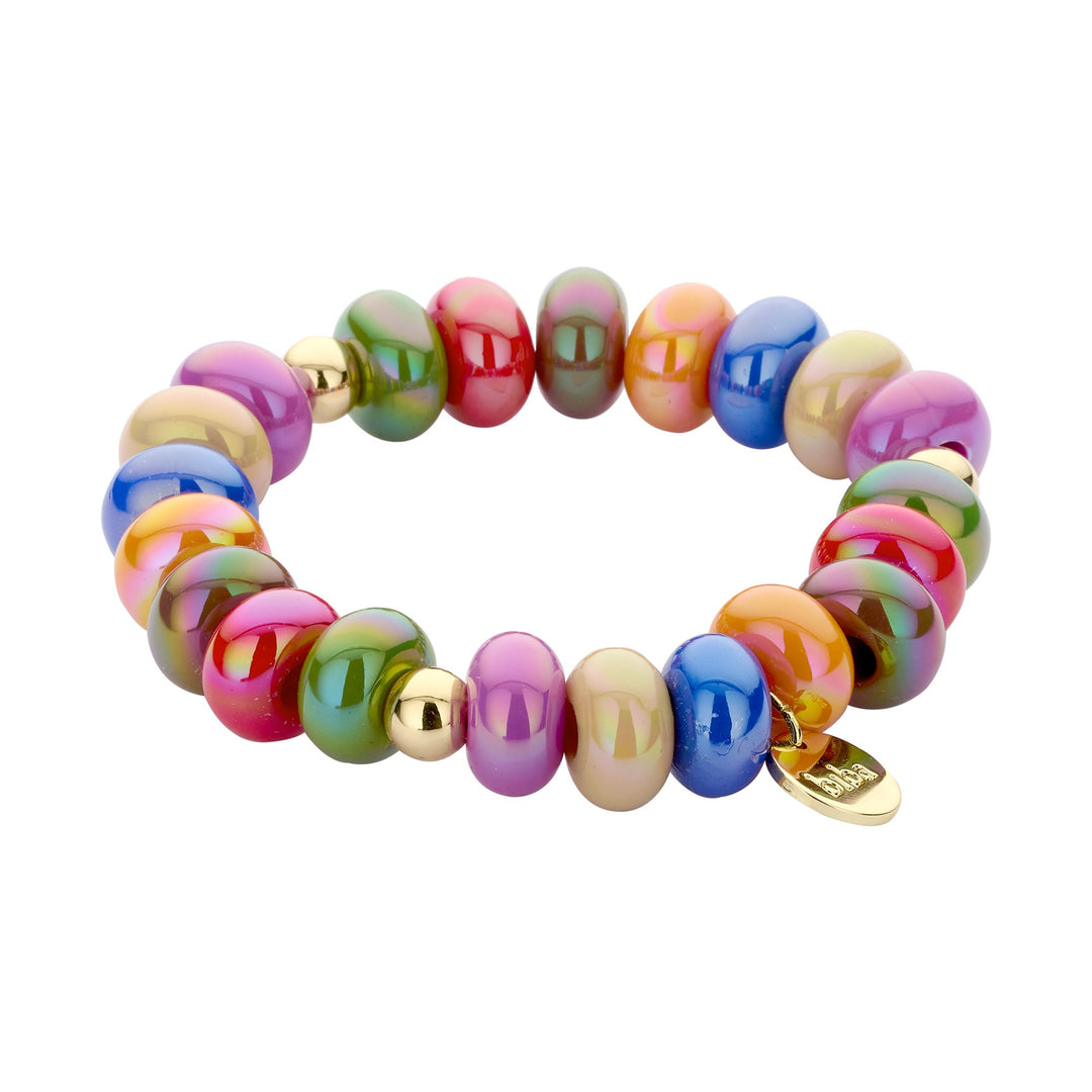 Armband elastisch mit Donuts Kunstperlen
