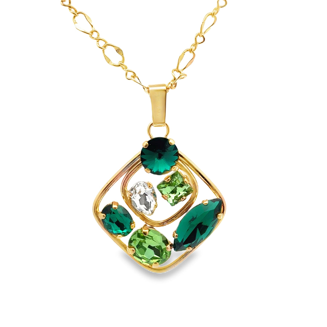 Emerald Mix Anhänge rmit Halskette 45 cm Debora