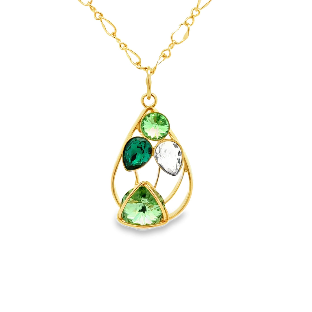 Emerald Mix Anhänger mit Halskette 45 cm Linda
