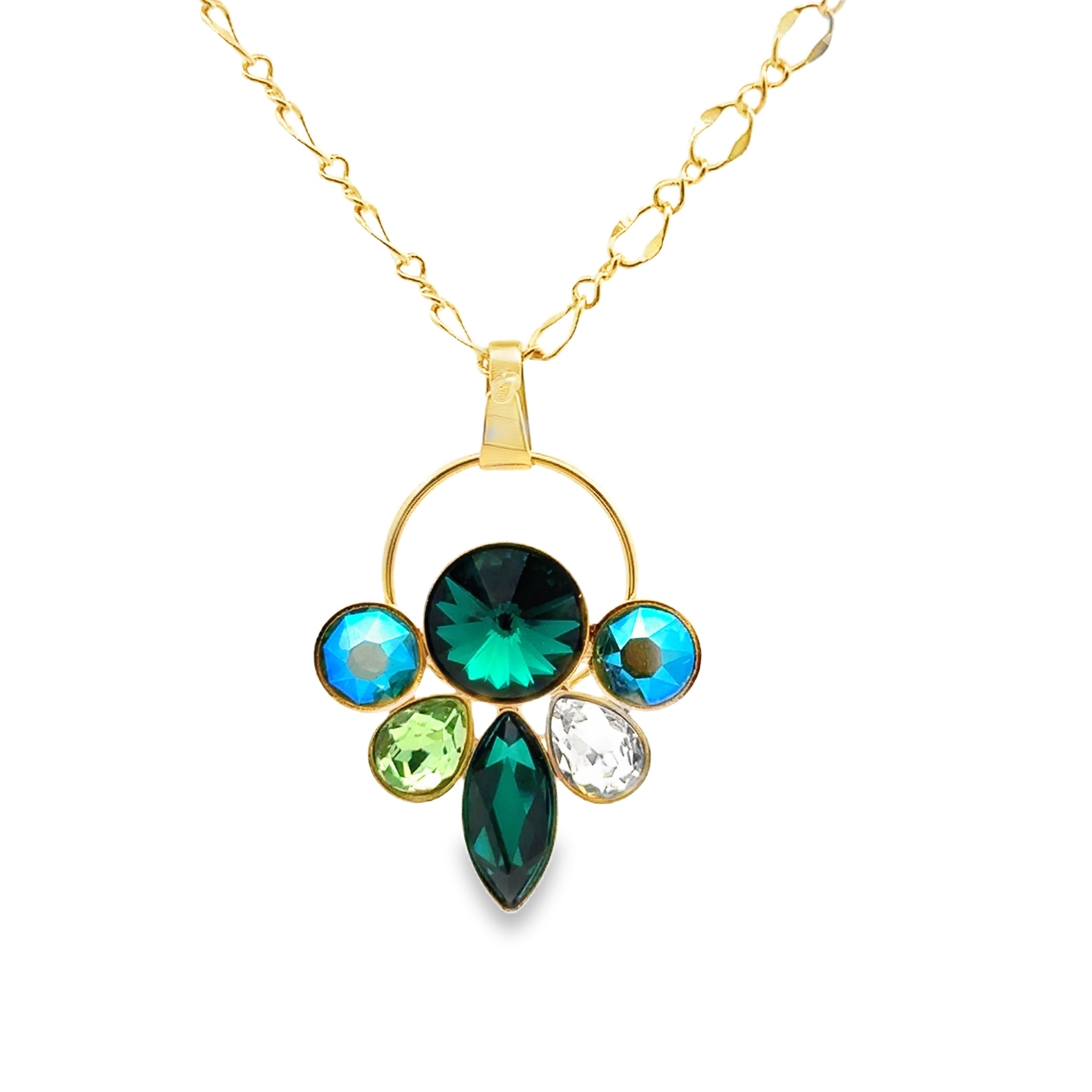 Emerald Mix Anhänger mit Halskette 45 cm Venus