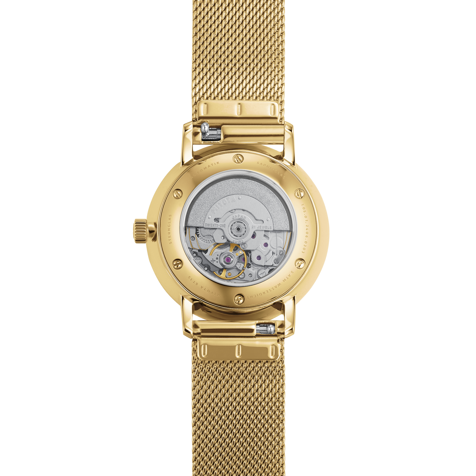 Naos xs Automatik weiss gold / Milanese - 33 mm Quarz