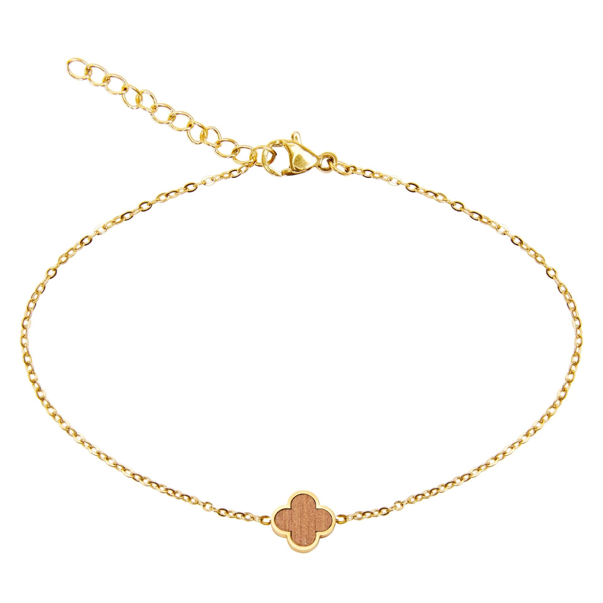Armband Piece of Life - vergoldet - Kleeblatt