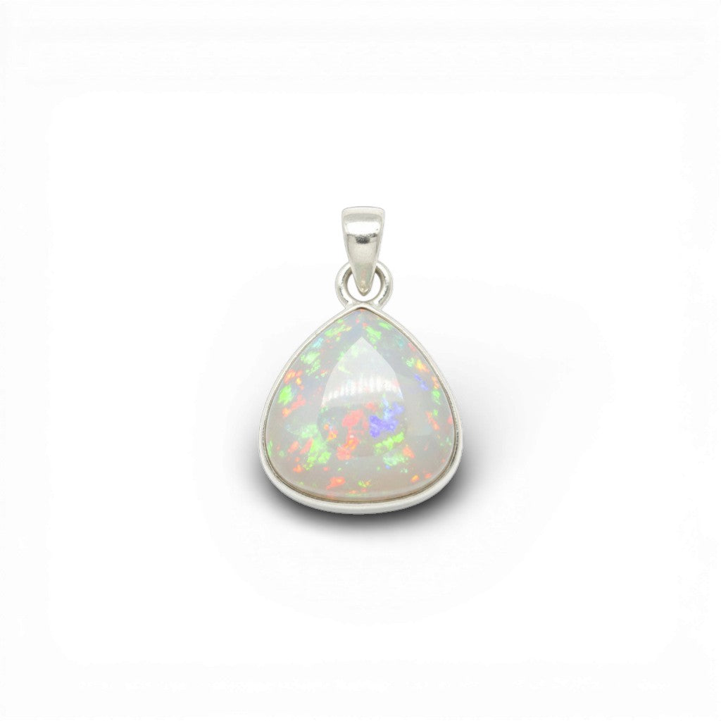 Äthiopischer Opal und Silber Anhänger