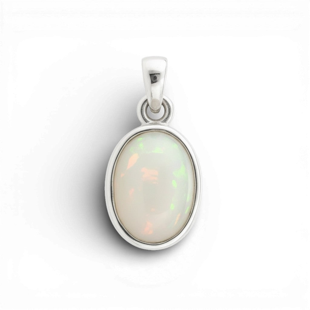 Äthiopischer Opal und Silber Anhänger