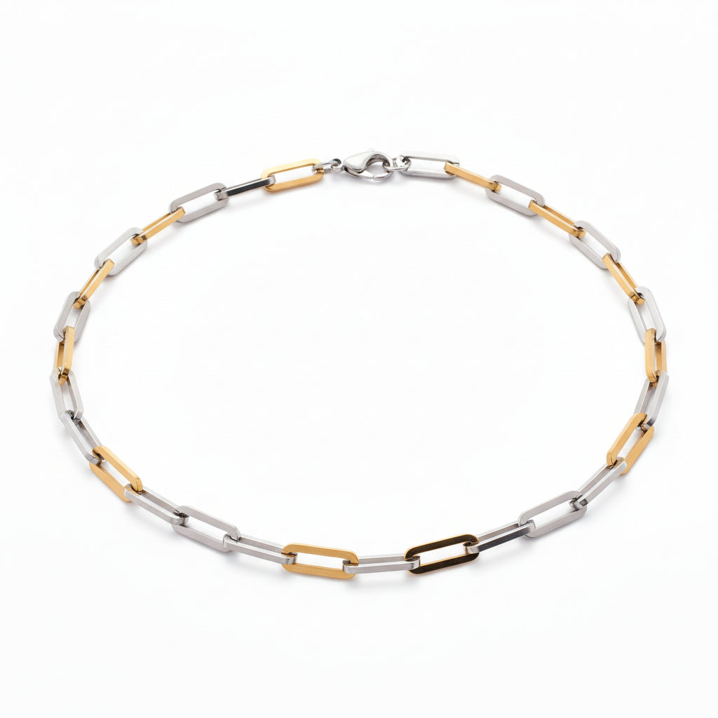 Edelstahl Kette bicolor