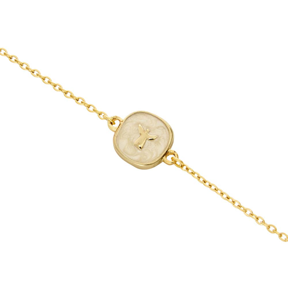 Armband - "little stories" - goldfarben - Engel