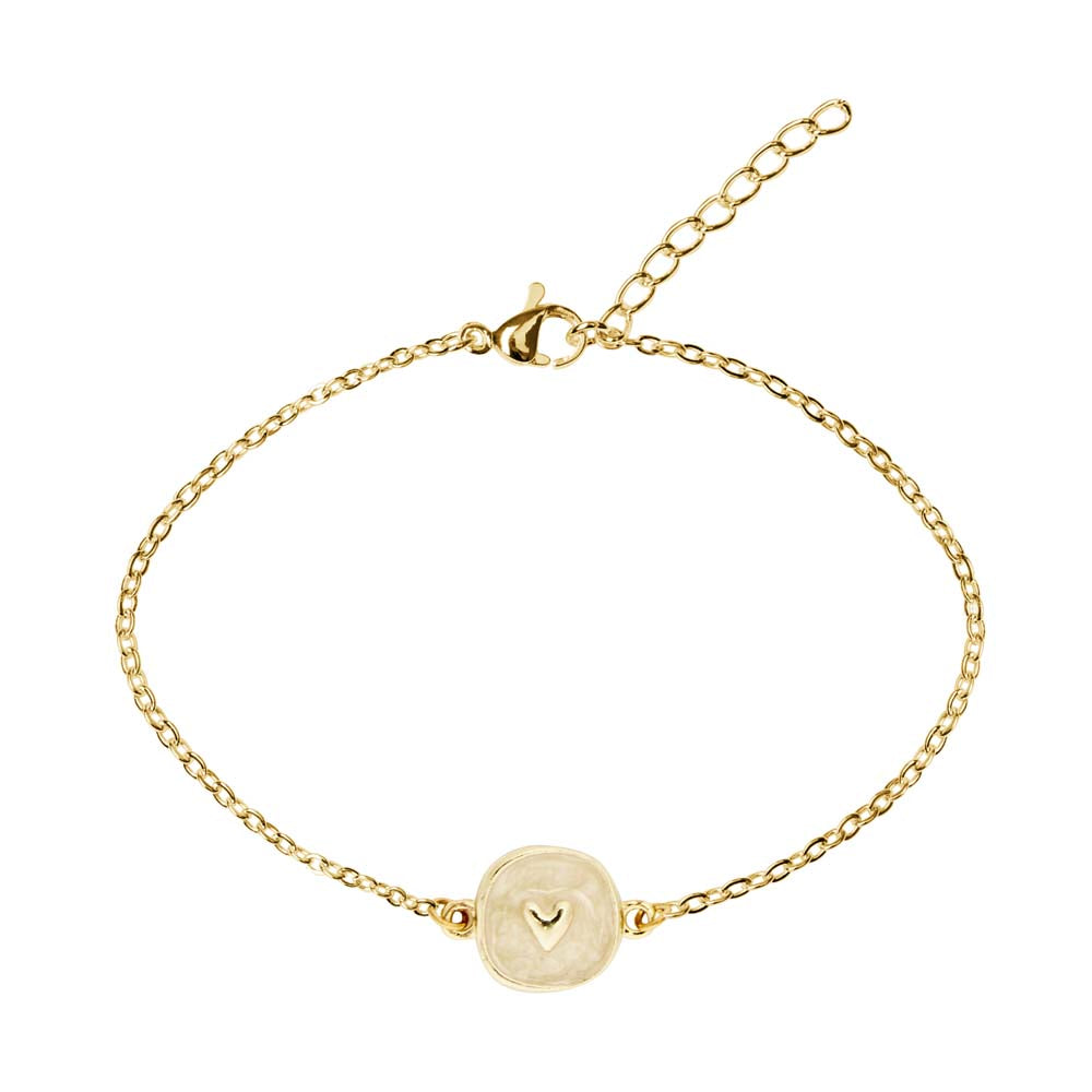 Armband - "little stories" - goldfarben - Herz