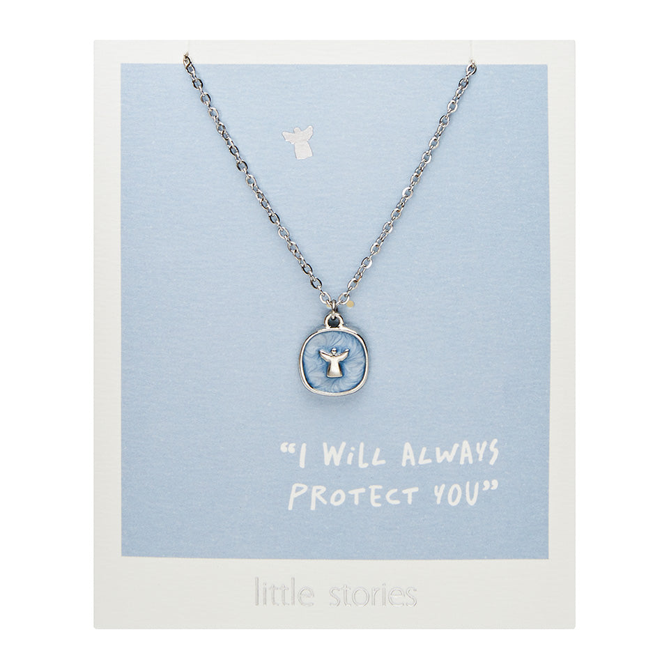 Halskette - "little stories" - silberfarben - Engel