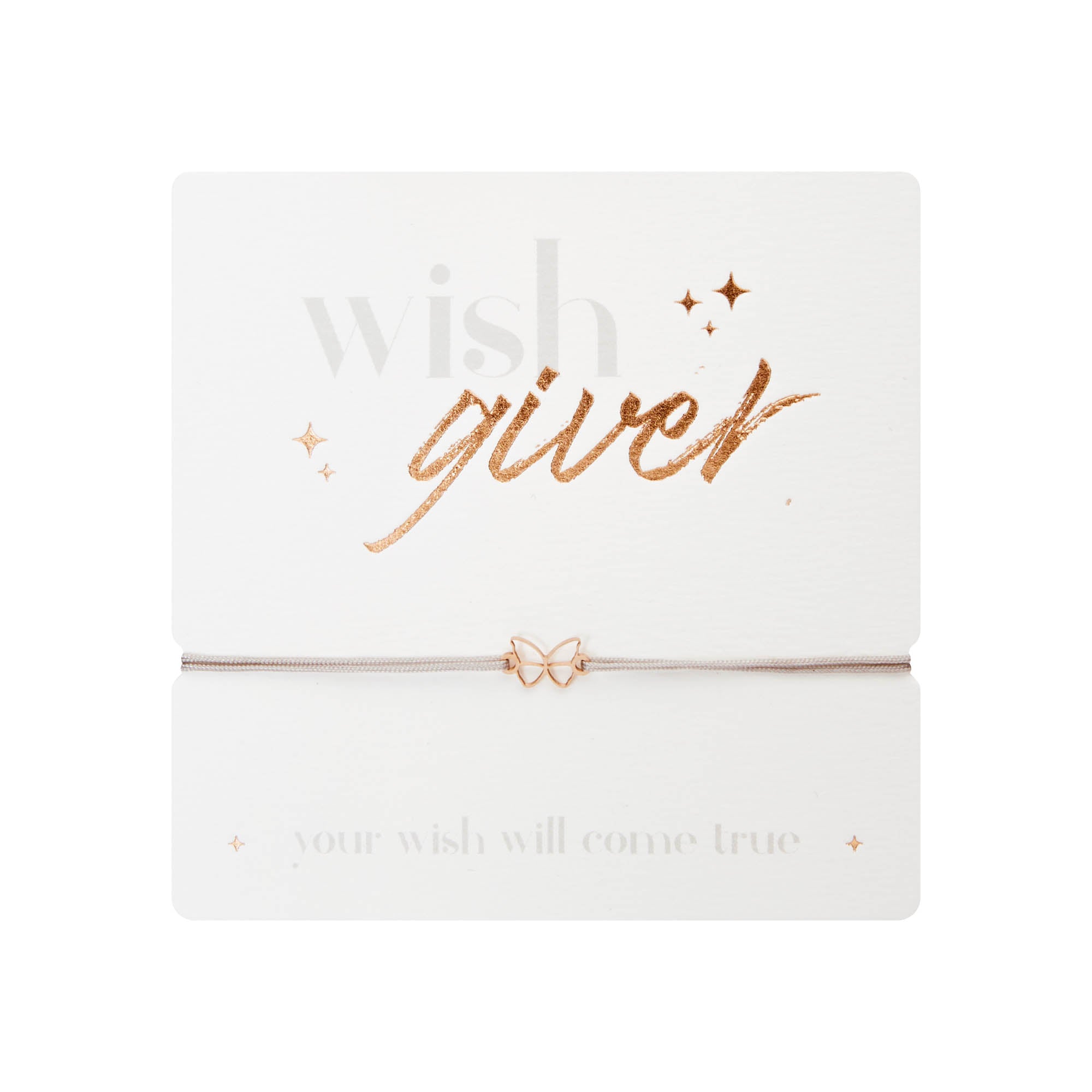 Armband - "wish giver" - rosévergoldet - Schmetterling