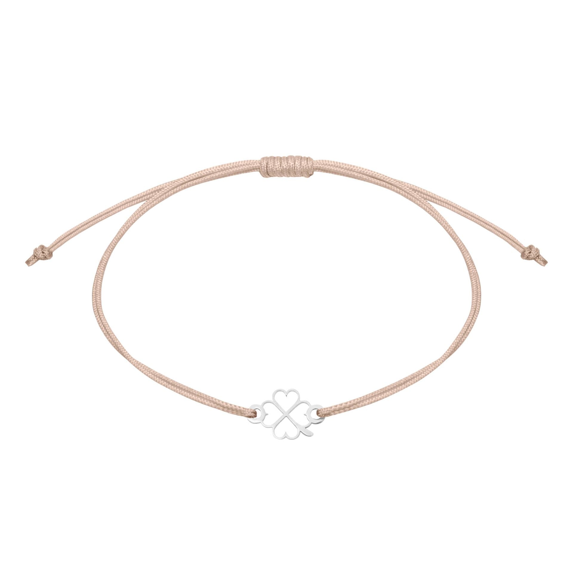 Armband - "wish giver" - Edelstahl - Kleeblatt