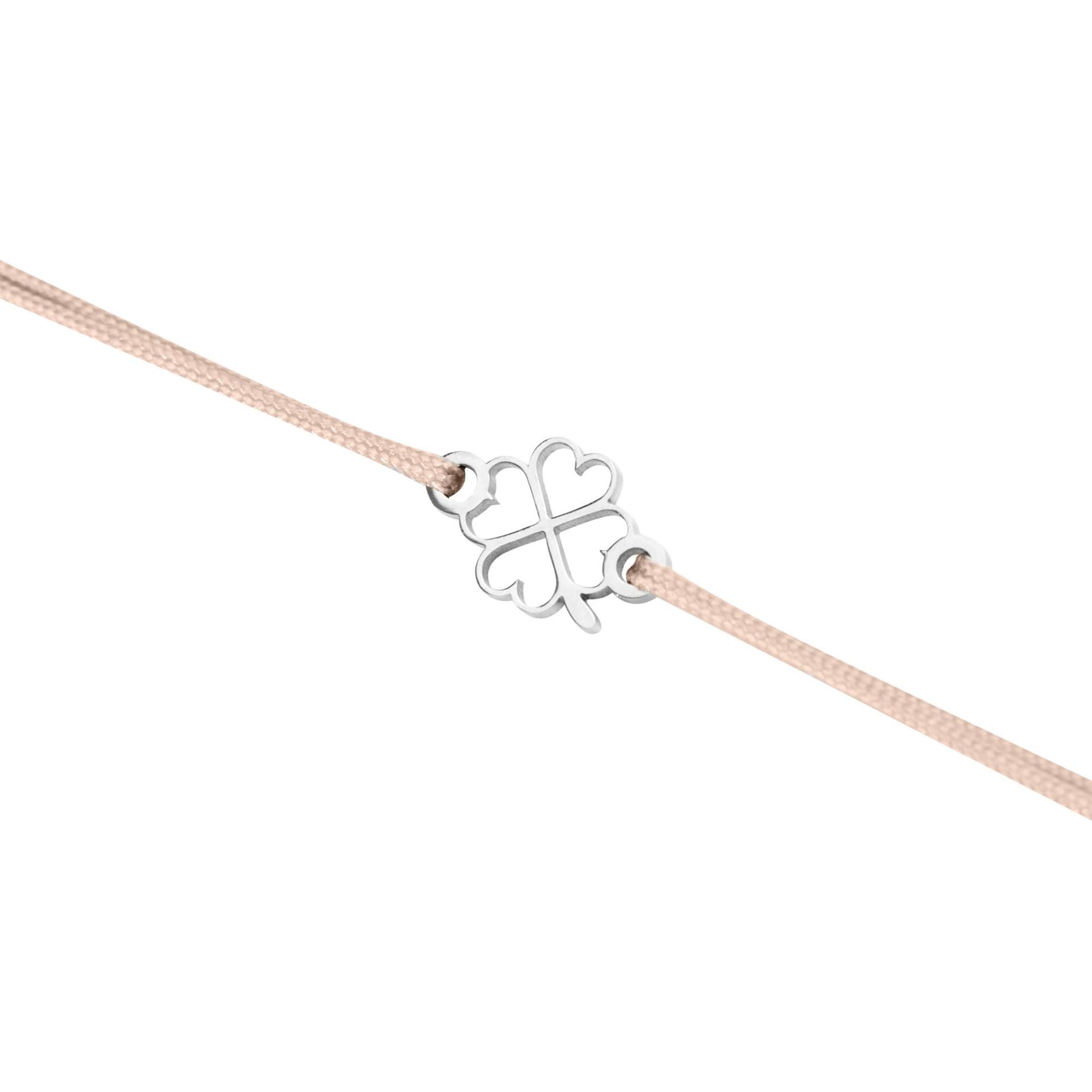 Armband - "wish giver" - Edelstahl - Kleeblatt