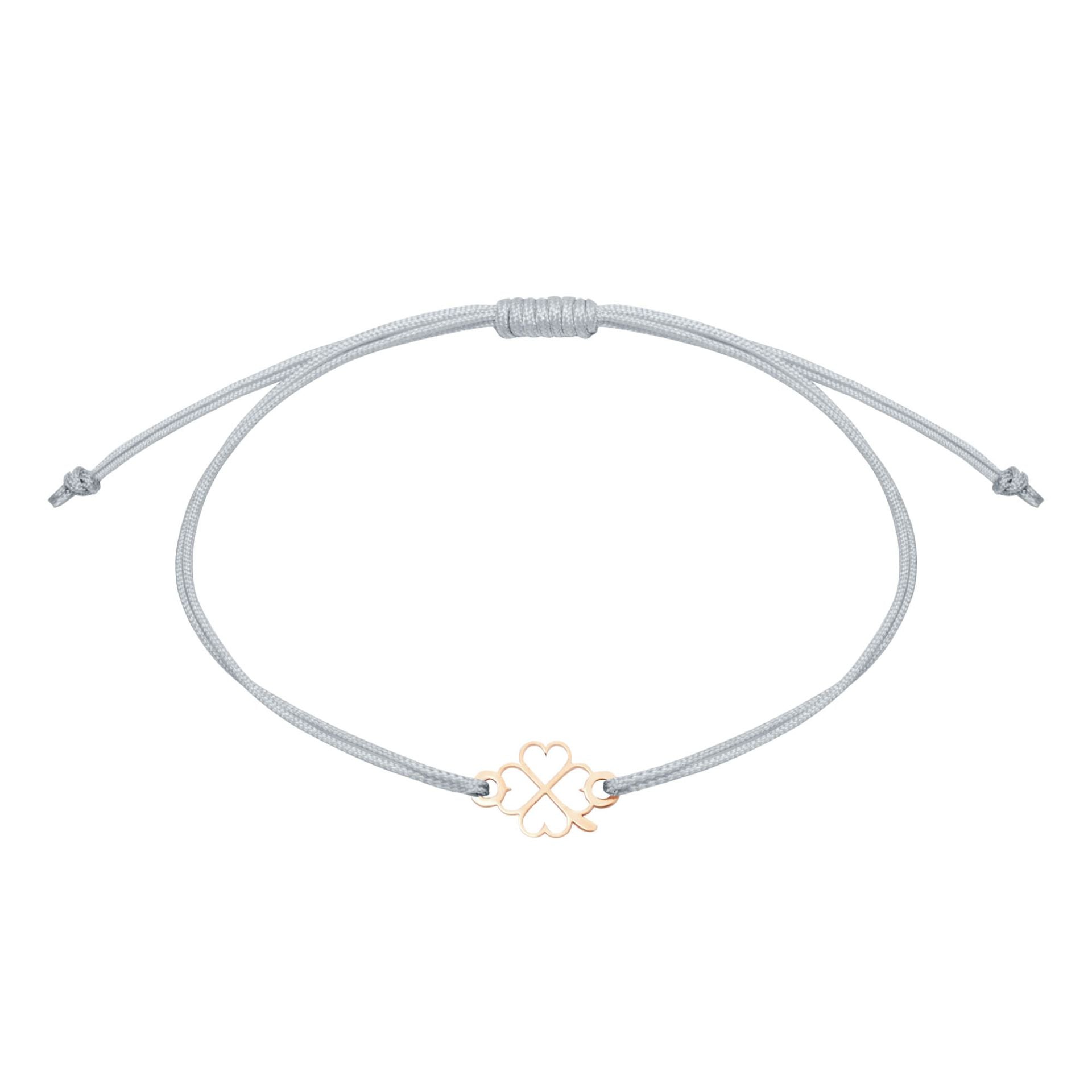 Armband - "wish giver" - rosévergoldet - Kleeblatt