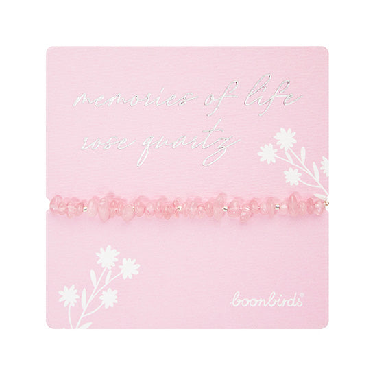 Armband - "memories of life" - Rosenquarz