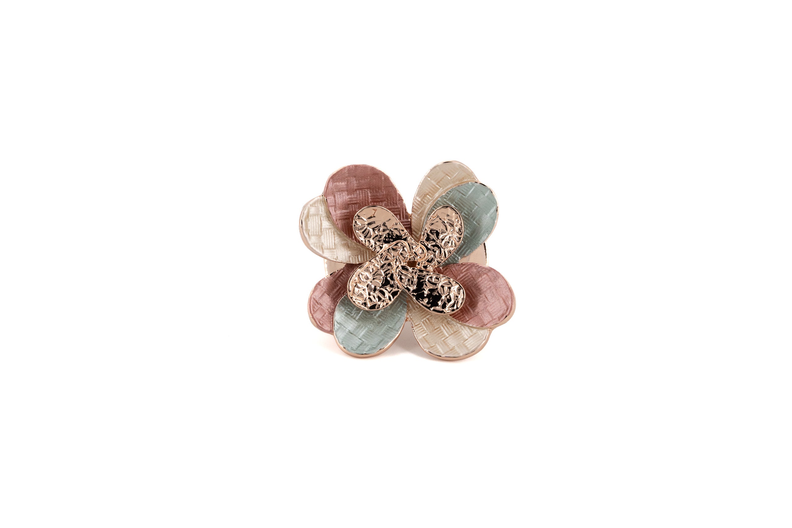 Anello zama fiore sovrapposto