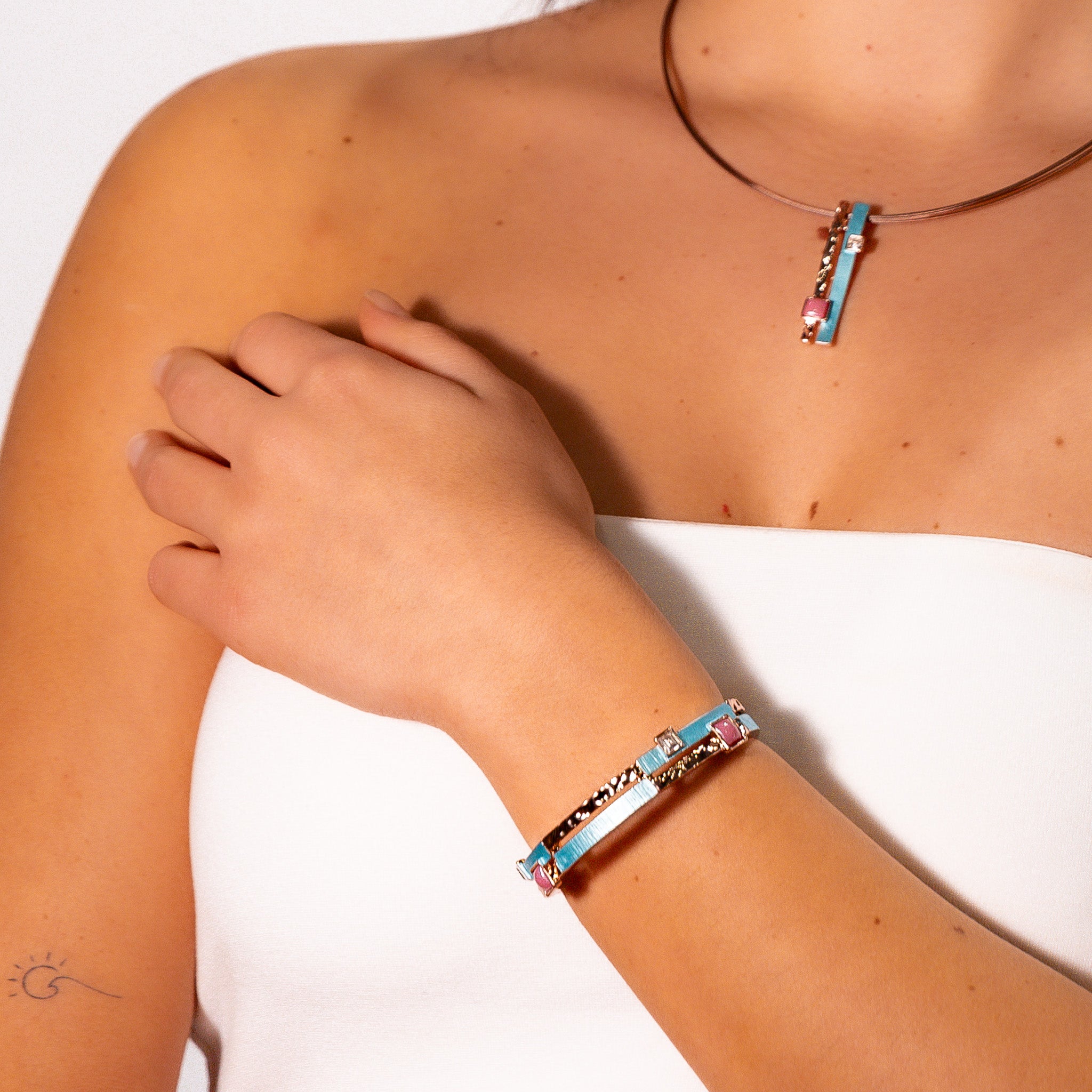 Bracciale zama barrette lunghe unite