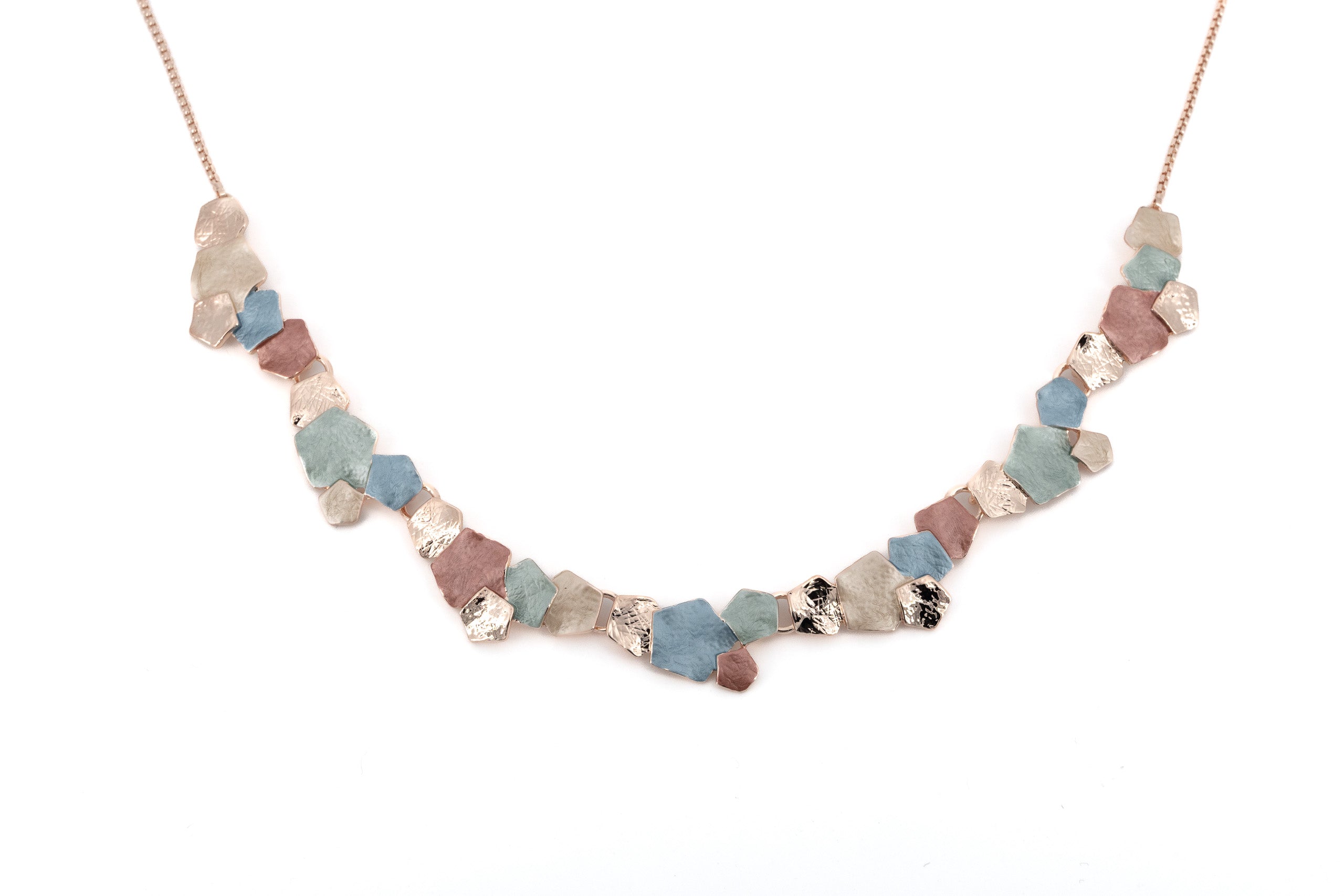 Collana catena corta zama multi pentagoni