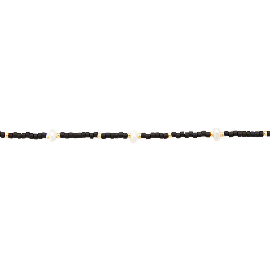 Armband - "Pearls & Paradise" - Schwarz