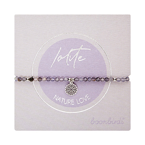 Armband - "nature love" - Iolith - Edelstahl - Mandala des Glücks