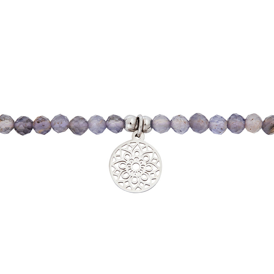 Armband - "nature love" - Iolith - Edelstahl - Mandala des Glücks