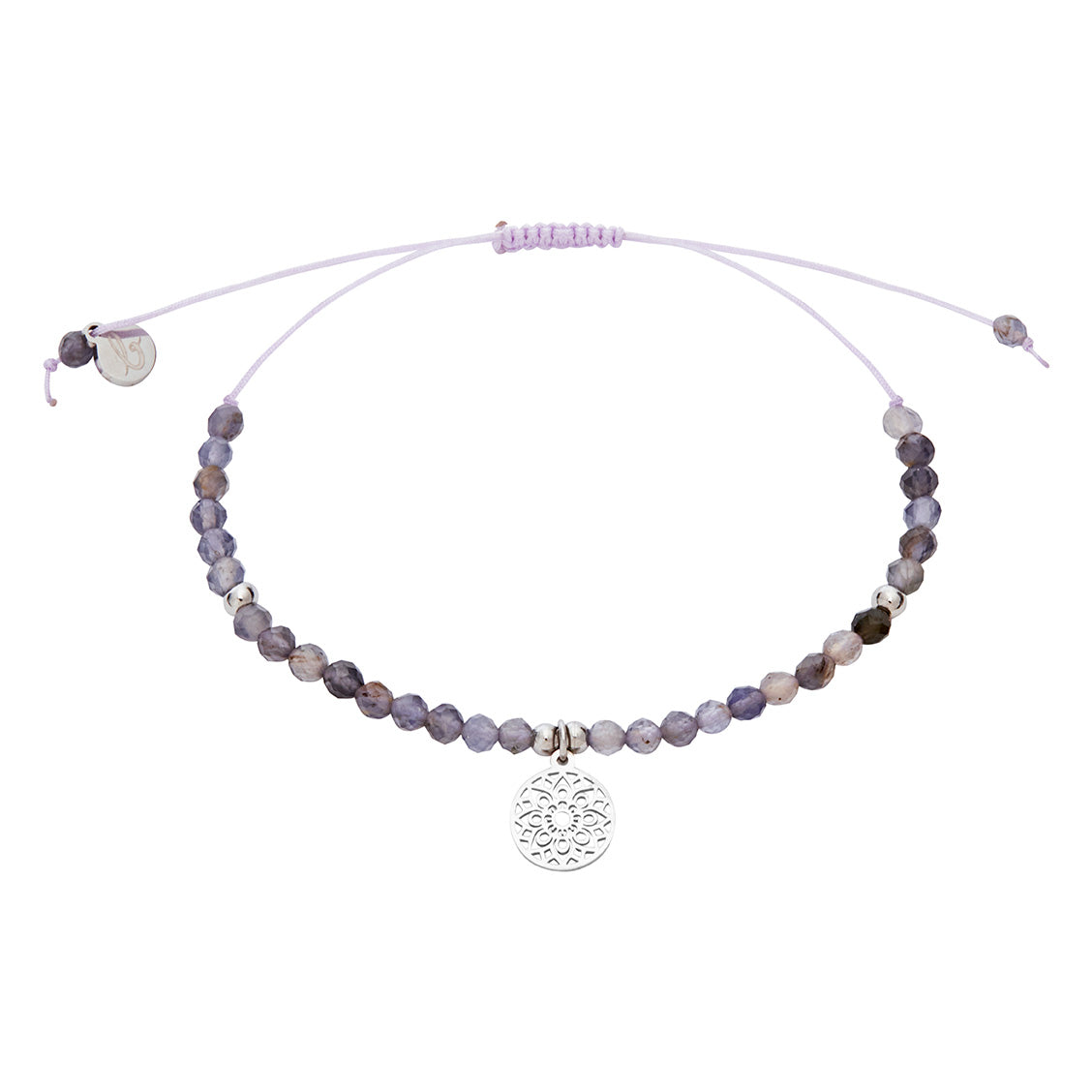 Armband - "nature love" - Iolith - Edelstahl - Mandala des Glücks
