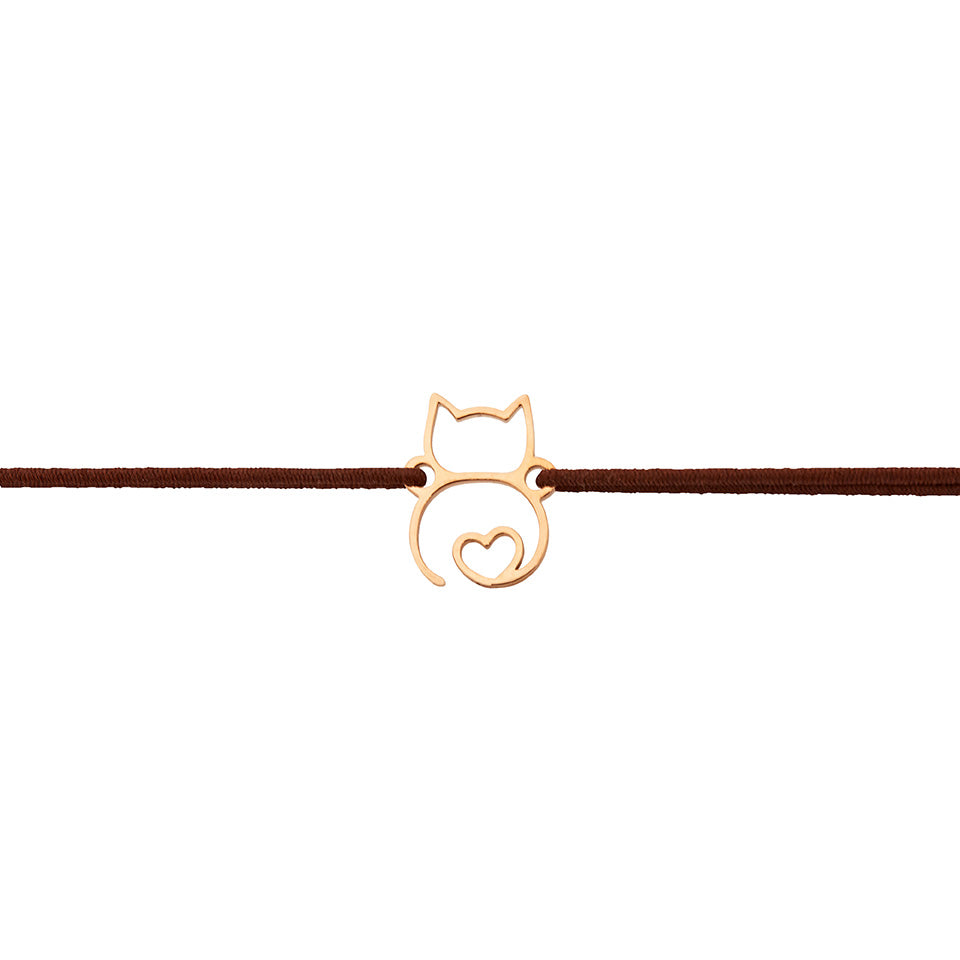 Armband - "little companion - rosévergoldet - Katze