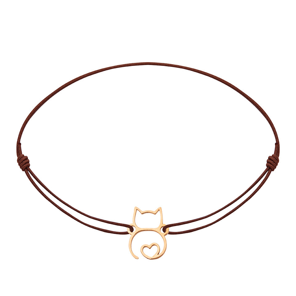 Armband - "little companion - rosévergoldet - Katze