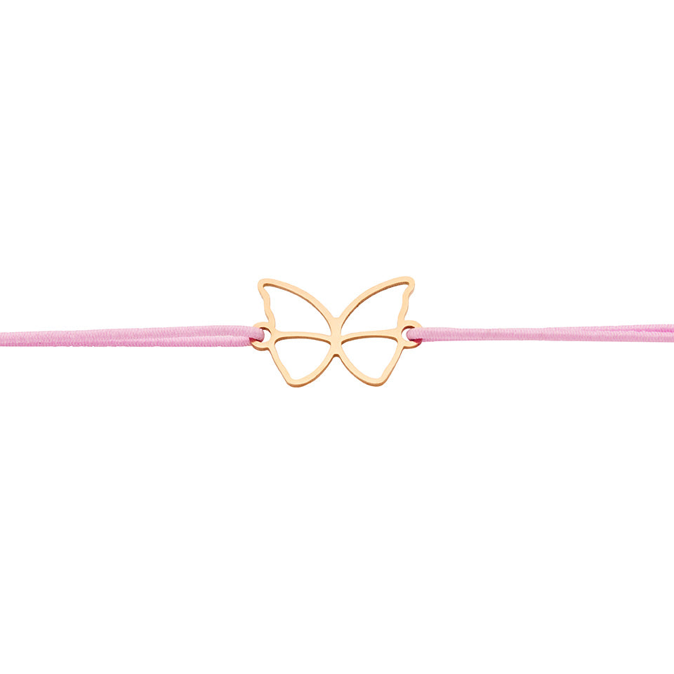 Armband - "little companion - rosévergoldet - Schmetterling