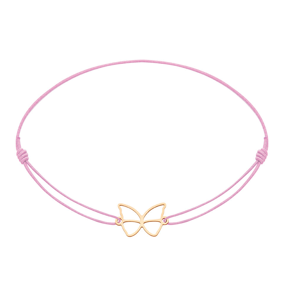 Armband - "little companion - rosévergoldet - Schmetterling