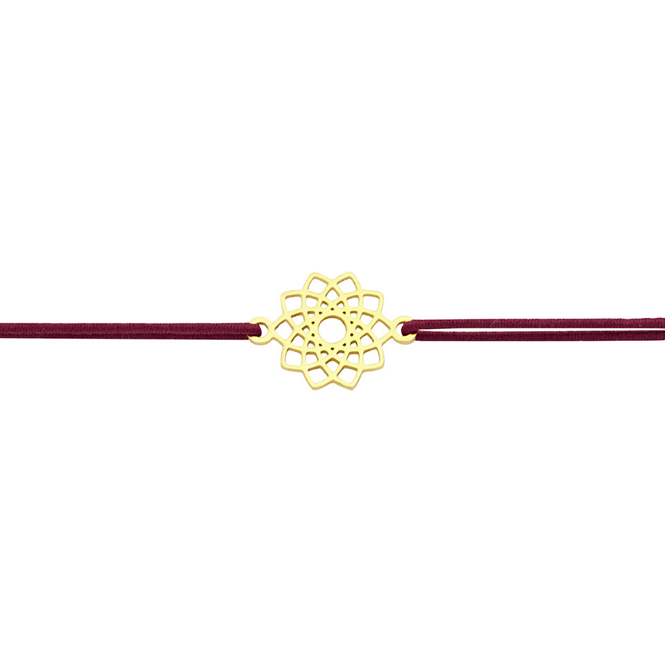 Armband - "little companion - vergoldet - Blüte