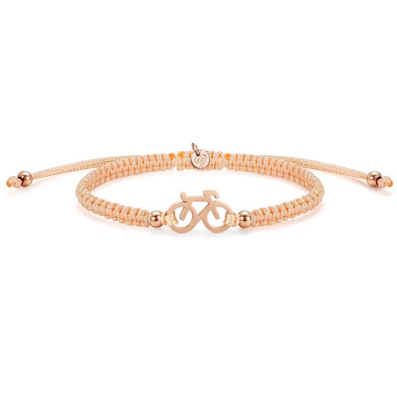 ROSE BIKE NUDE BRAIDED BRACELET