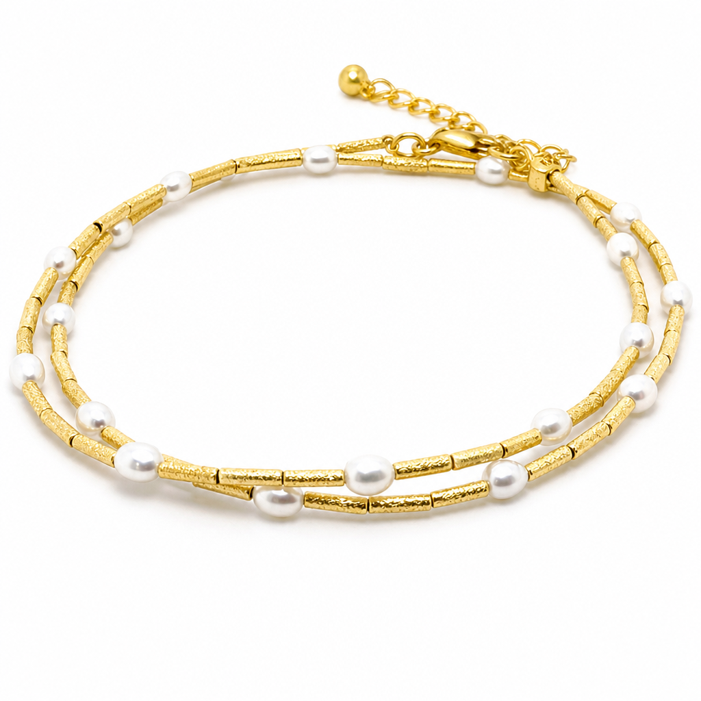 Rosario Pearls Choker (Placcato Oro, Pearls)